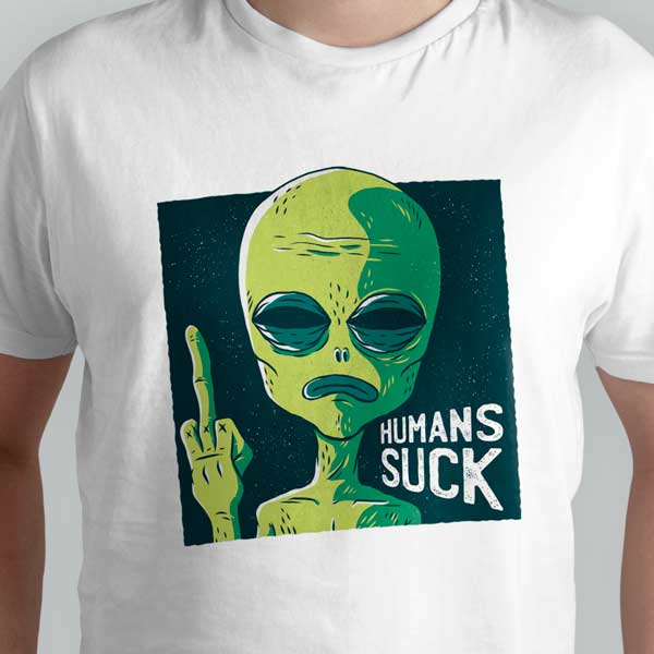 Camisetas personalizadas divertidas humans suck