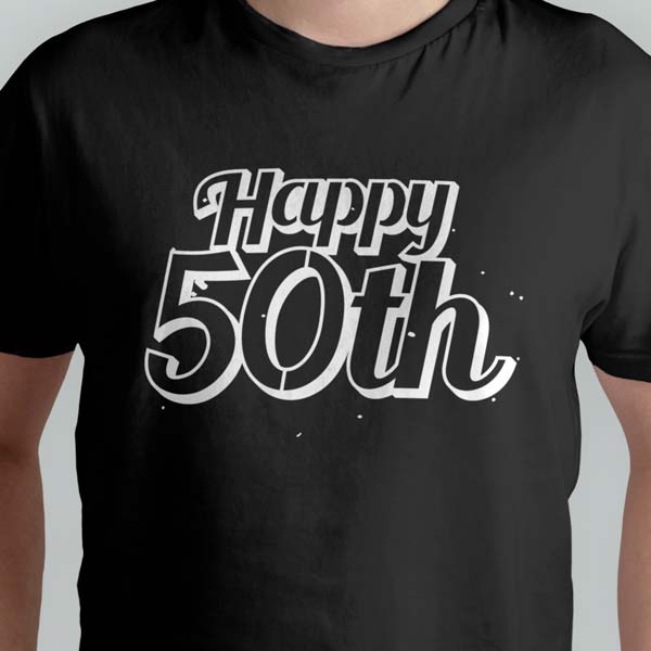 Camisetas personalizadas para cumpleanos 50 anos